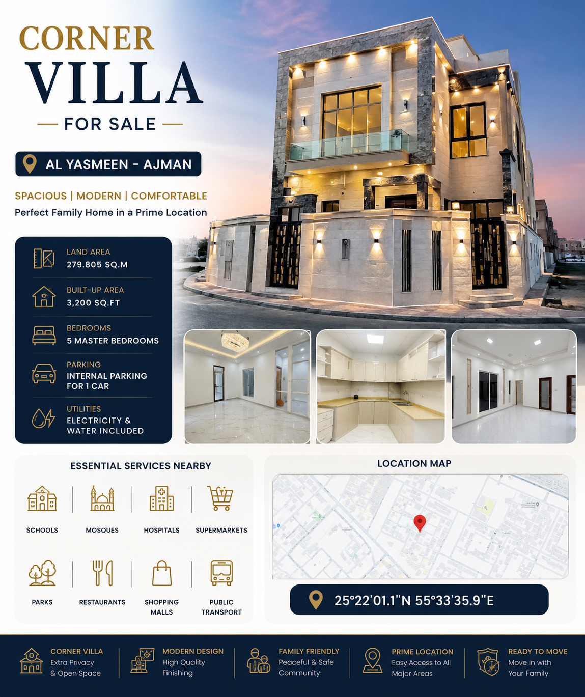🏡 EXCLUSIVE CORNER VILLA FOR SALE | AL YASMEEN, AJMAN 🌟 13