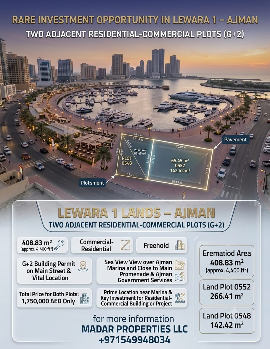 🌅 RARE INVESTMENT OPPORTUNITY IN AJMAN 🌅
