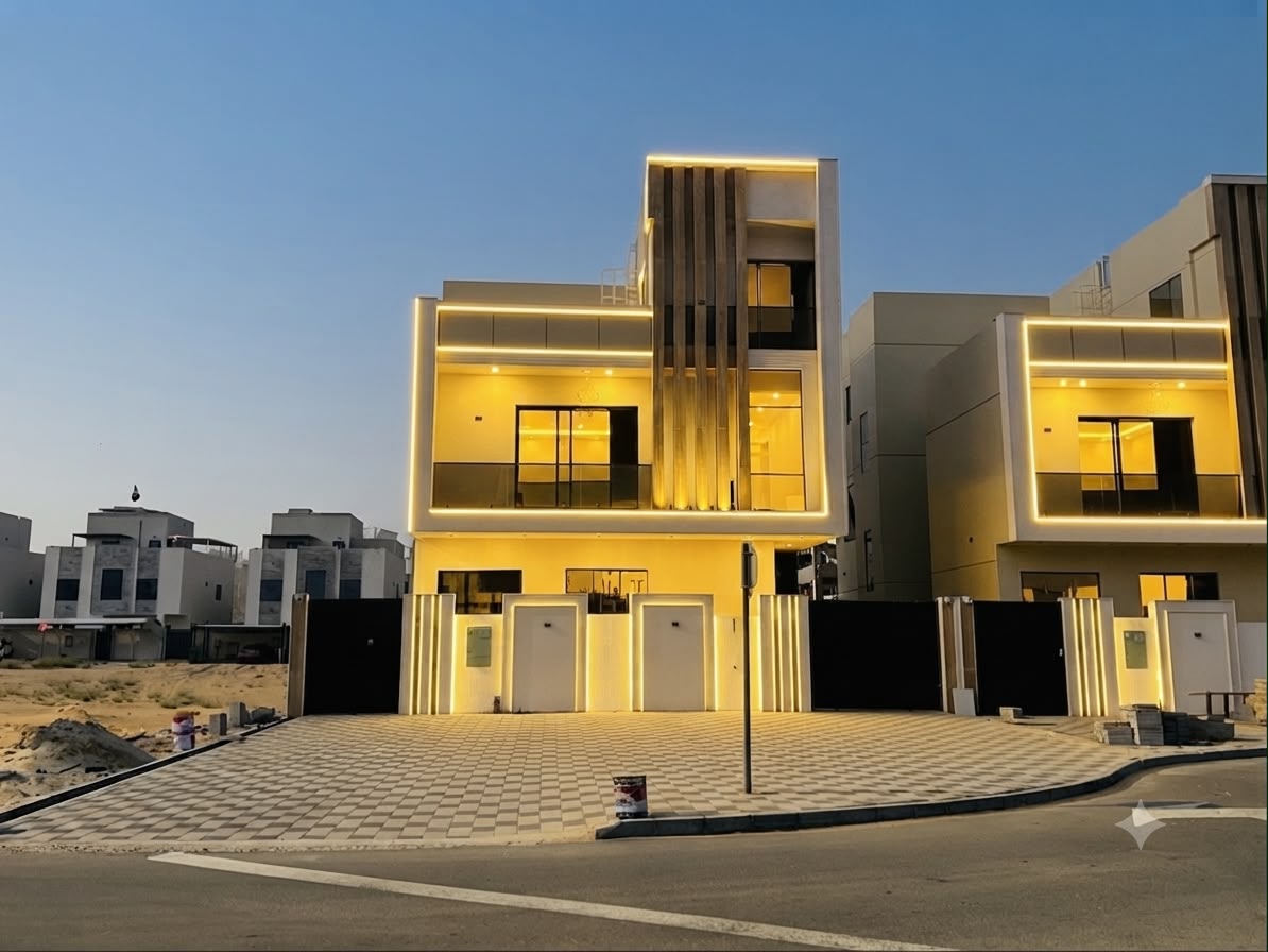 Villa for sale in Al Zahia, including registration and ownership fees, and with air conditioning.