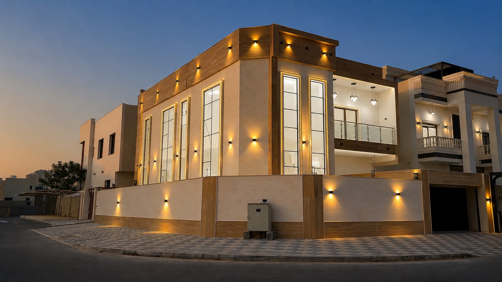 For sale: Modern corner villa on two streets in Al Yasmin area