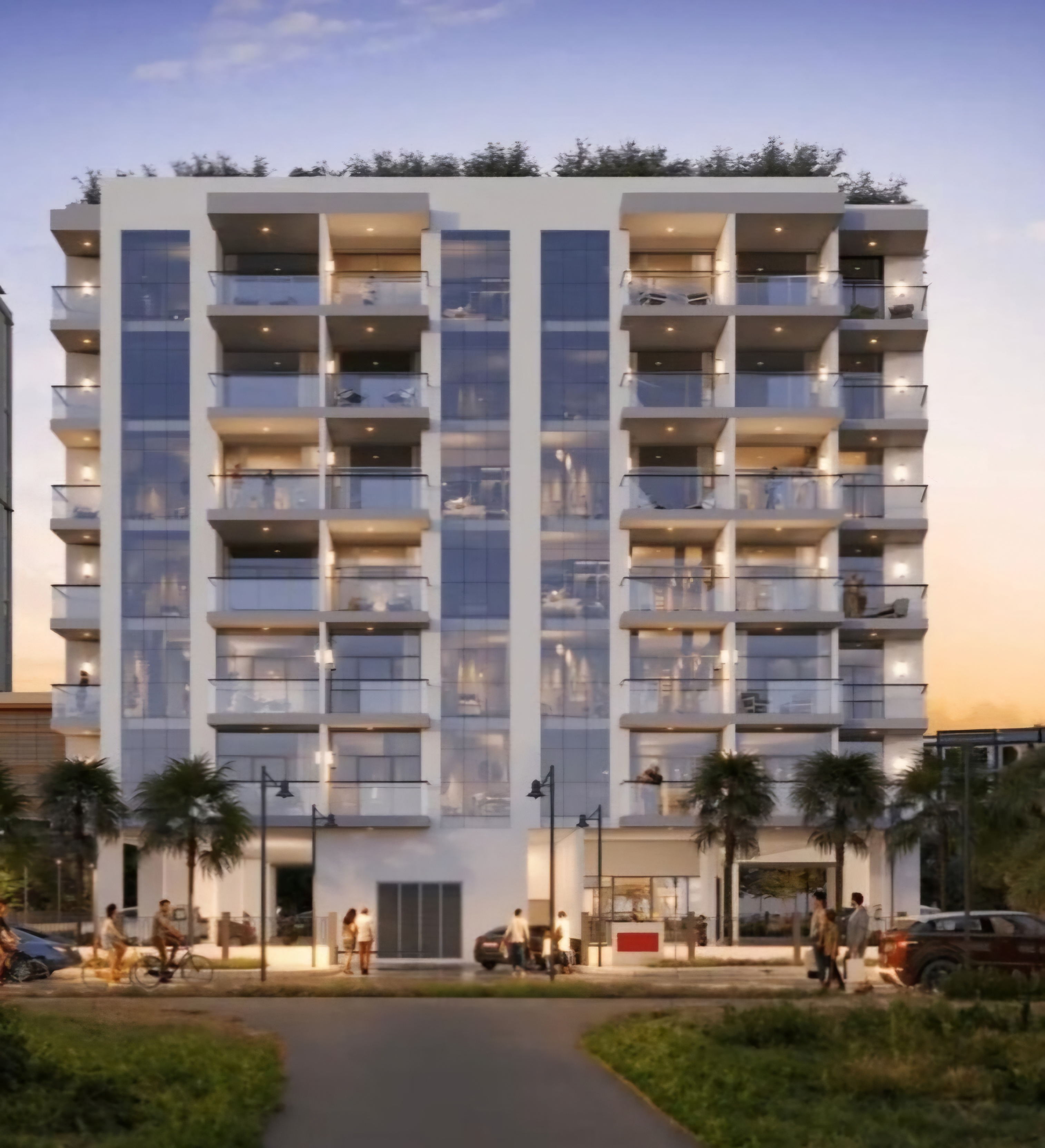 For sale: New building in Al-Jarf 2, next to the Chinese market. It consists of 7 shops, 1 studio apartment, 13 one-bedroom apartments, and 12 two-bedroom apartments. Asking price: [Price not specified]