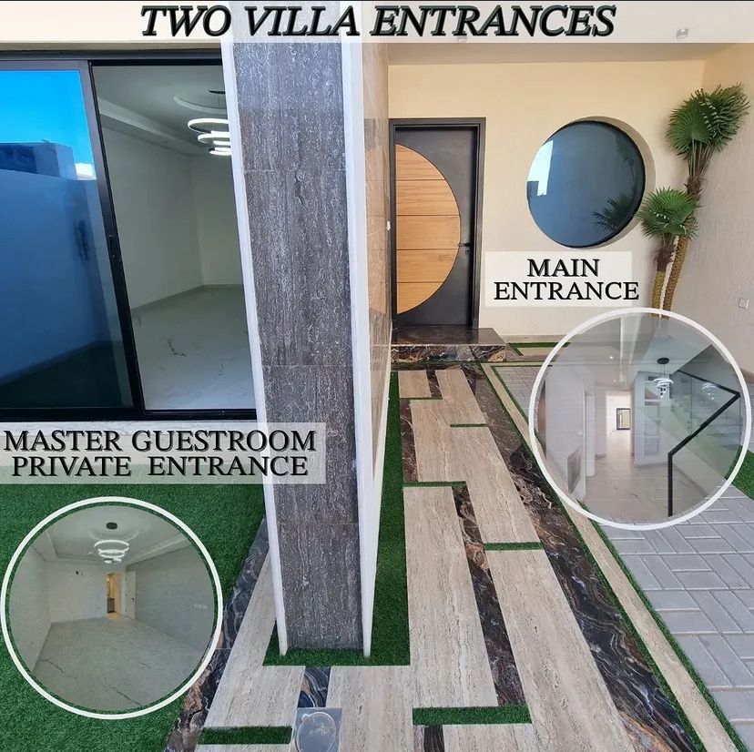 The price is 1.5 million. The villa is second occupancy and can be taken furnished or unfurnished. The villa is three years old and has five bedrooms, seven bathrooms, two living rooms, a rooftop terrace, a swimming pool, two kitchens, and three floors. 4