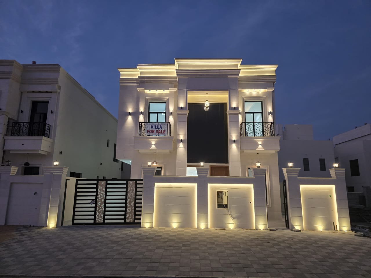 Luxury Classic Villa for Sale in Al Helio 2, Ajman, ideally located near Sheikh Mohammed Bin Zayed Road and all essential amenities.